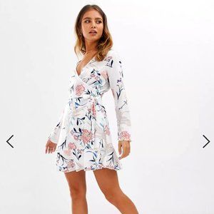 ASOS Parisian floral wrap dress with tie waist US 4 NWOT